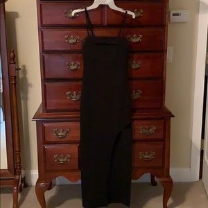 Black asymmetrical dress